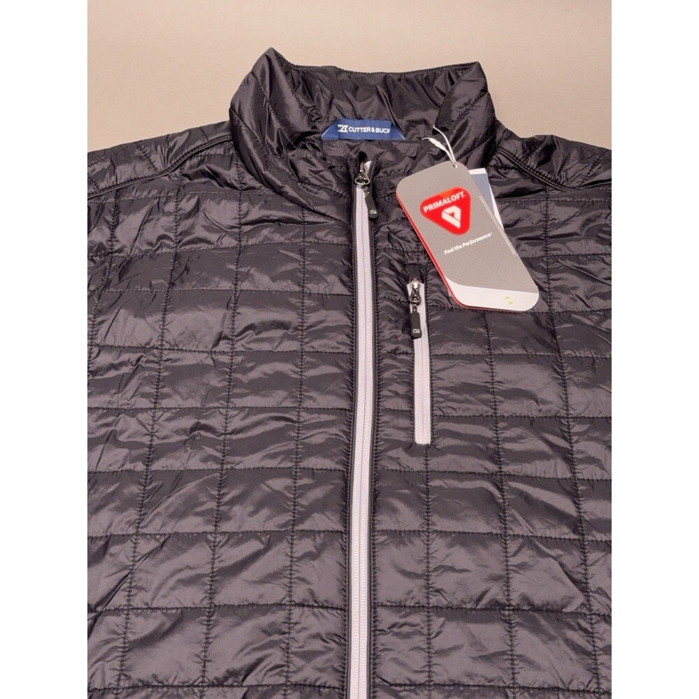 NWT Cutter & Buck Primaloft Puffer Vest Men XLT Tall Black Packable Jacket